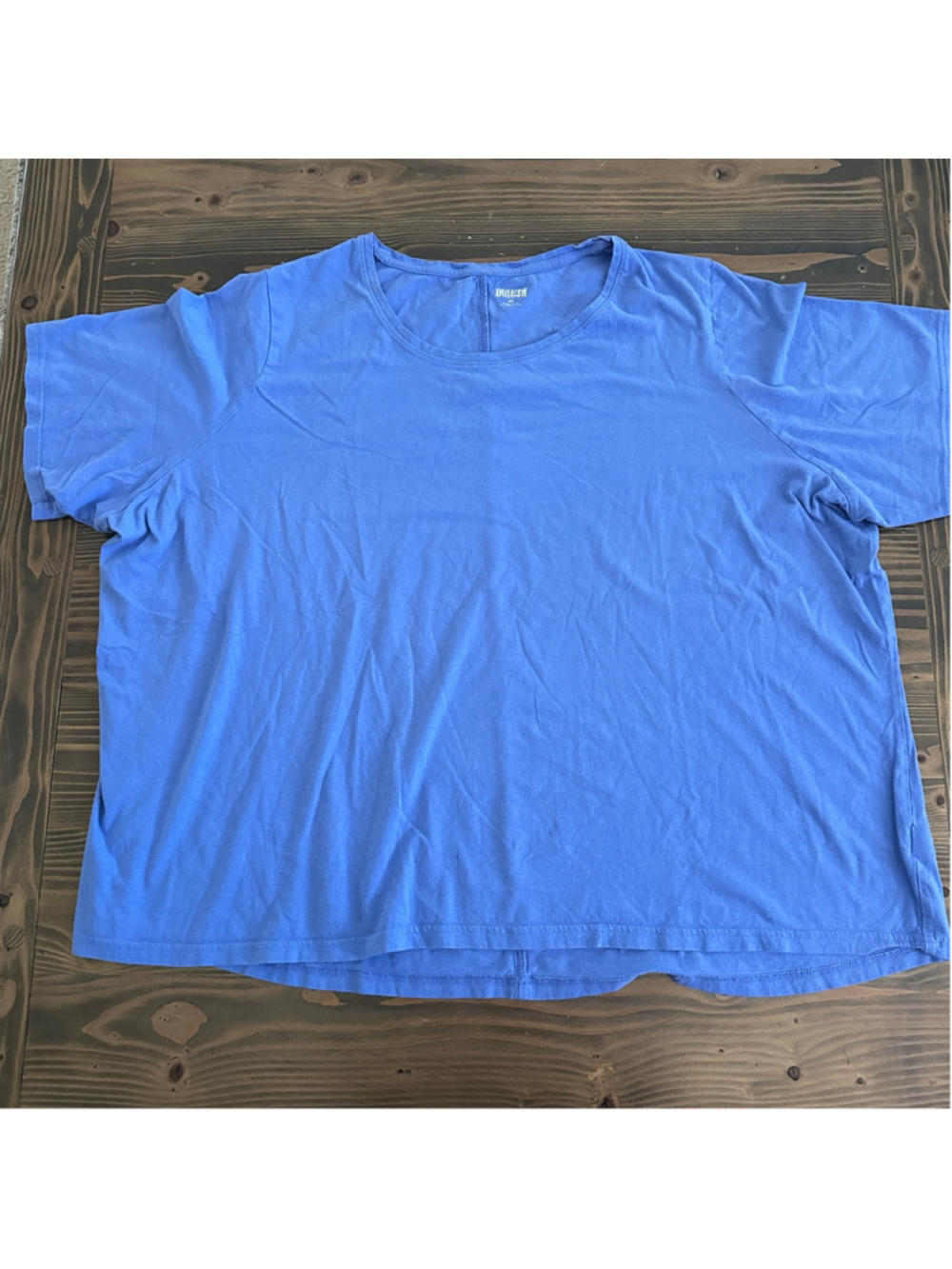 Duluth Trading Women's 4X Blue Short Sleeve Tee Plus Size Cotton